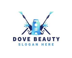 Pressure Washer Equipment Cleaning logo design