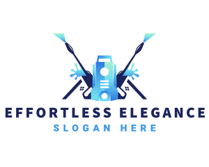 Pressure Washer Equipment Cleaning logo design