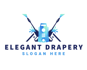 Pressure Washer Equipment Cleaning logo design