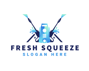 Pressure Washer Equipment Cleaning logo design