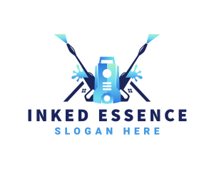 Pressure Washer Equipment Cleaning logo design