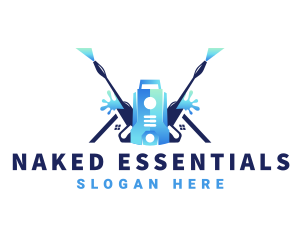 Pressure Washer Equipment Cleaning logo design