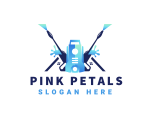 Pressure Washer Equipment Cleaning logo design