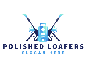 Pressure Washer Equipment Cleaning logo design