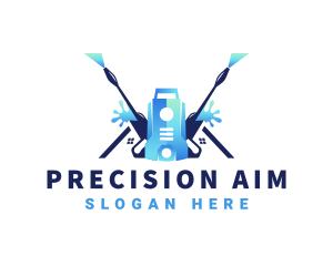 Pressure Washer Equipment Cleaning logo design