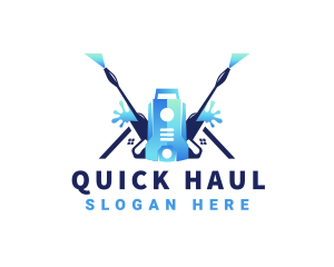 Pressure Washer Equipment Cleaning logo design