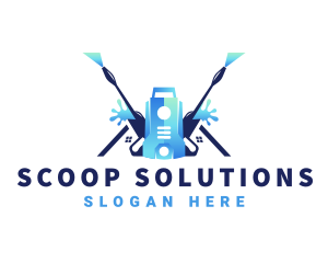 Pressure Washer Equipment Cleaning logo design