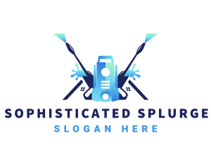 Pressure Washer Equipment Cleaning logo design