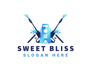 Pressure Washer Equipment Cleaning logo design