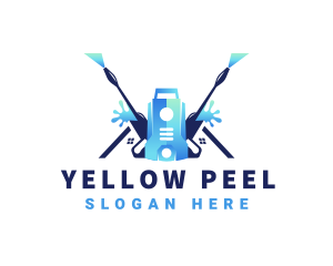 Pressure Washer Equipment Cleaning logo design