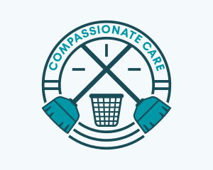 Housekeeping Cleaning Broom  Logo