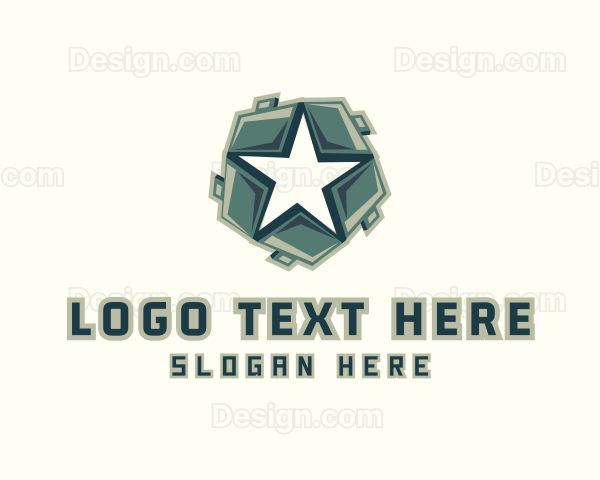Star Military Shield Logo