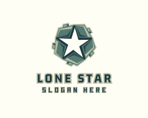 Star Military Shield logo design