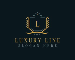 Luxury Monarch Shield logo design