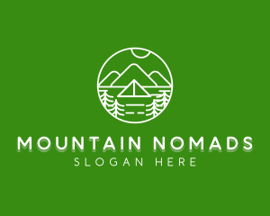 Outdoor Mountain Camp logo design