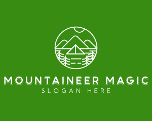 Outdoor Mountain Camp logo design