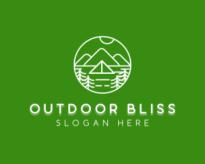 Outdoor Mountain Camp logo design