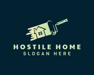 Paint Roller Home Painting logo design