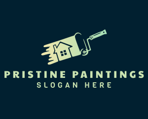 Paint Roller Home Painting logo design