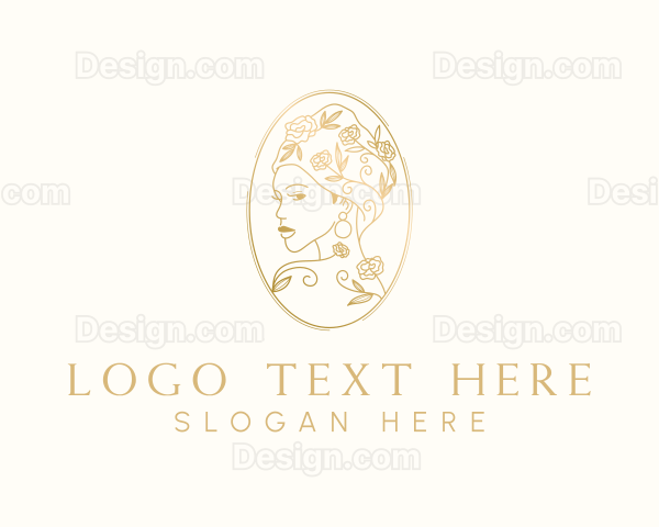 Turban Floral Woman Logo