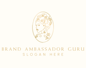 Turban Floral Woman logo design