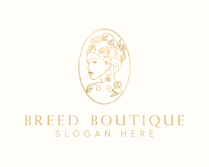 Turban Floral Woman logo design