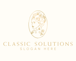 Turban Floral Woman logo design