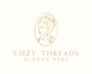 Turban Floral Woman logo design