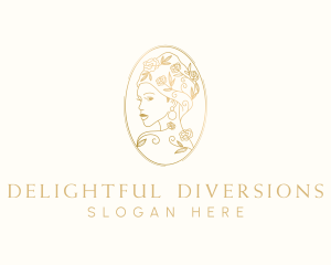 Turban Floral Woman logo design