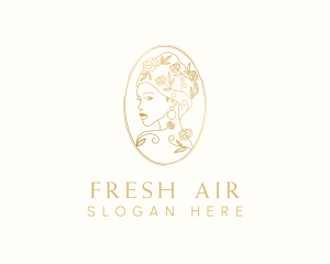 Turban Floral Woman logo design