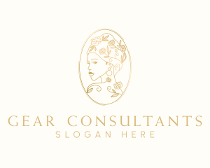 Turban Floral Woman logo design