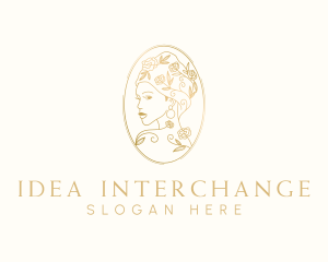 Turban Floral Woman logo design