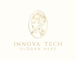 Turban Floral Woman logo design