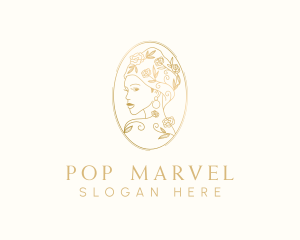 Turban Floral Woman logo design