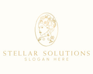 Turban Floral Woman logo design