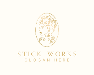 Turban Floral Woman logo design