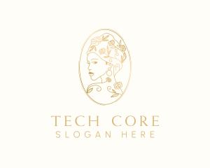 Turban Floral Woman logo design