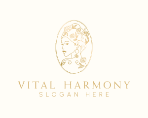 Turban Floral Woman logo design