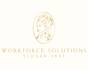 Turban Floral Woman logo design