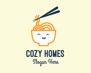 Happy Bowl Noodles logo design