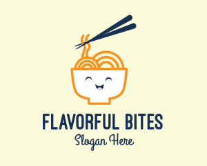 Happy Bowl Noodles logo design