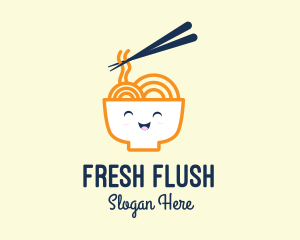 Happy Bowl Noodles logo design