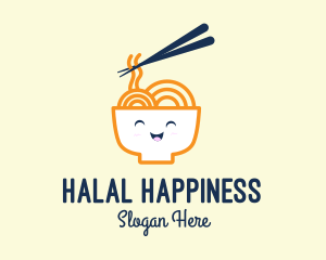 Happy Bowl Noodles logo design