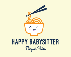 Happy Bowl Noodles logo design