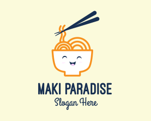 Happy Bowl Noodles logo design