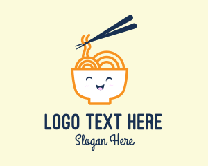 Dinner - Happy Bowl Noodles logo design
