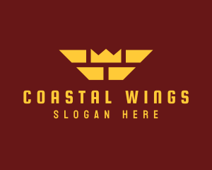 Royalty Crown Wings logo design