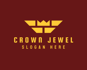 Royalty Crown Wings logo design