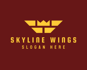 Royalty Crown Wings logo design