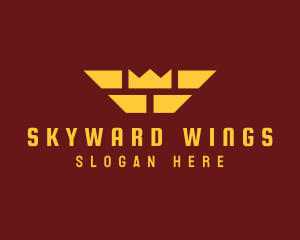 Royalty Crown Wings logo design